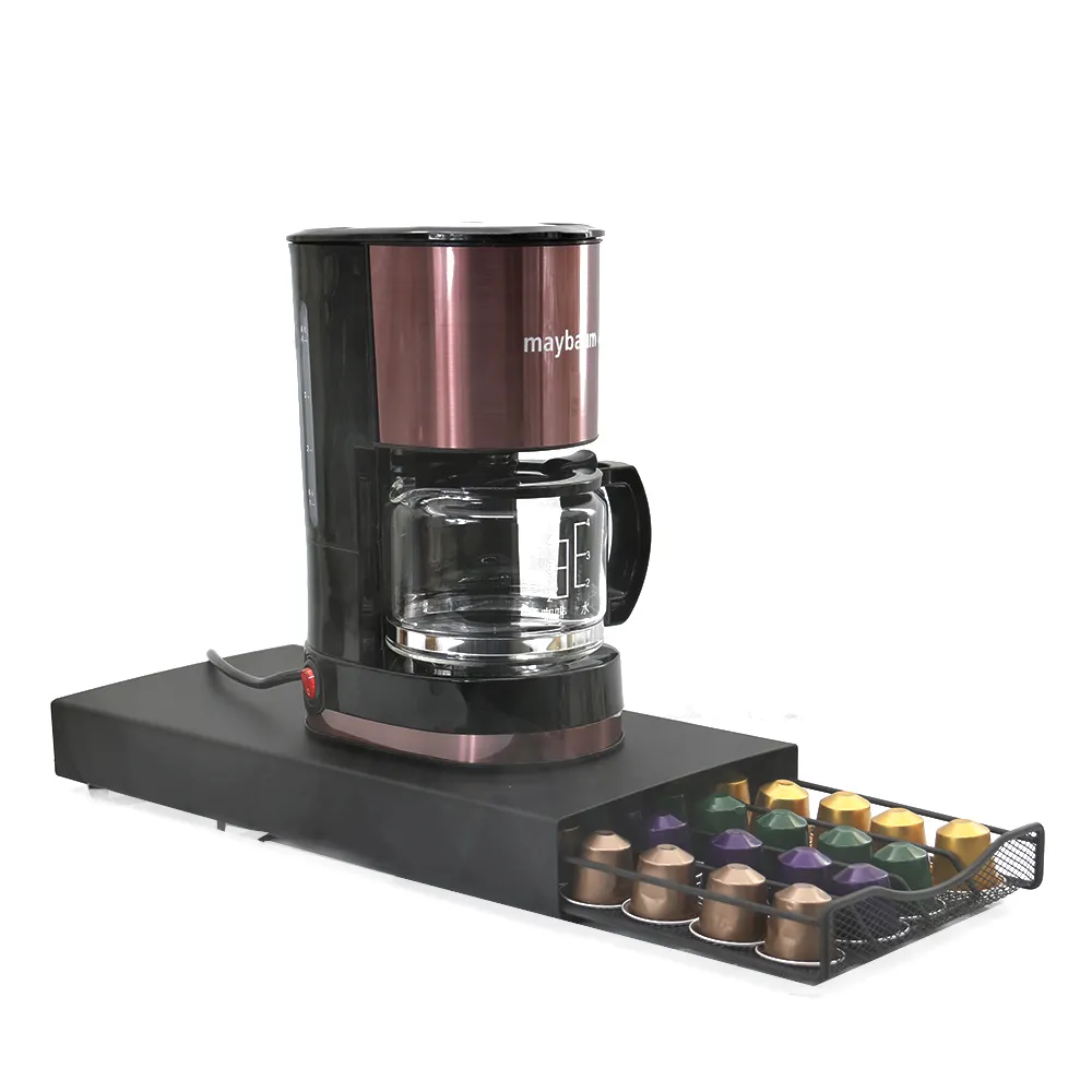 Koffiepod opbergladehouder, Nespresso-houder, 40 capsulecapaciteit, kantoor en thuis