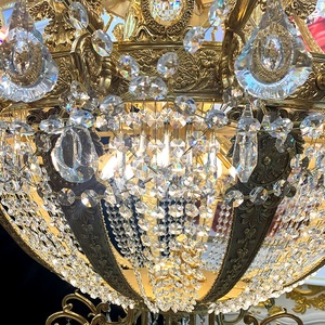 Eleganti <span class=keywords><strong>Lampadari</strong></span> in <span class=keywords><strong>Cristallo</strong></span> con Finitura in Ottone Anticato - Product Image 4