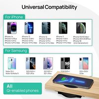 Chargeur de téléphone portable sans fil longue distance de 30 mm certifié CE FCC, sans perçage, facile à coller sous le bureau, sans câbles visibles