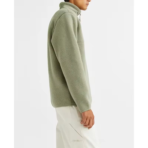 All'ingrosso Pullover da uomo orsacchiotto in pile mezza Zip giacca a tinta unita <span class=keywords><strong>felpa</strong></span> Streetwear per la stagione primaverile - Product Image 4