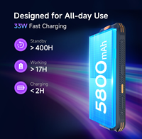 Pemindai profesional genggam Android 14, pemindai 1D/2D genggam 6.56 ", PDA 8G + 128G IP68 industri kasar dengan layar sentuh kapasitif