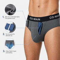 Caleçons de refroidissement standard pour hommes, confortables, minimalistes, avec poches profilées, à technologie Microclimate Aerodynamic Ice Pack Sauna, taille mi-haute