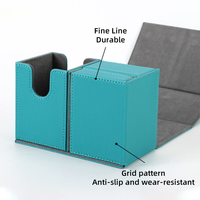Organisateur de cartes en cuir PU, boîte de rangement multifonctionnelle pour cartes, boîte à cartes magnétique