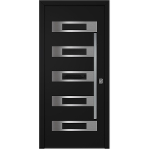 <span class=keywords><strong>Puerta</strong></span> de Acero Moderna de 36"x80" <span class=keywords><strong>para</strong></span> Entrada Exterior, <span class=keywords><strong>Puerta</strong></span> de Acero con Transom y Bisagras Ocultas, Venta al por Mayor en China - Product Image 2
