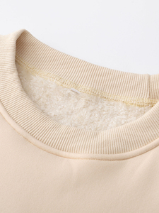 <span class=keywords><strong>Sudadera</strong></span> <span class=keywords><strong>de</strong></span> Forro Polar <span class=keywords><strong>de</strong></span> Cuello Redondo, Color Beige Clásico, <span class=keywords><strong>de</strong></span> Calidad Premium, para Uso Diario, para Mujer, Abrigo Cálido <span class=keywords><strong>de</strong></span> Invierno - Product Image 2