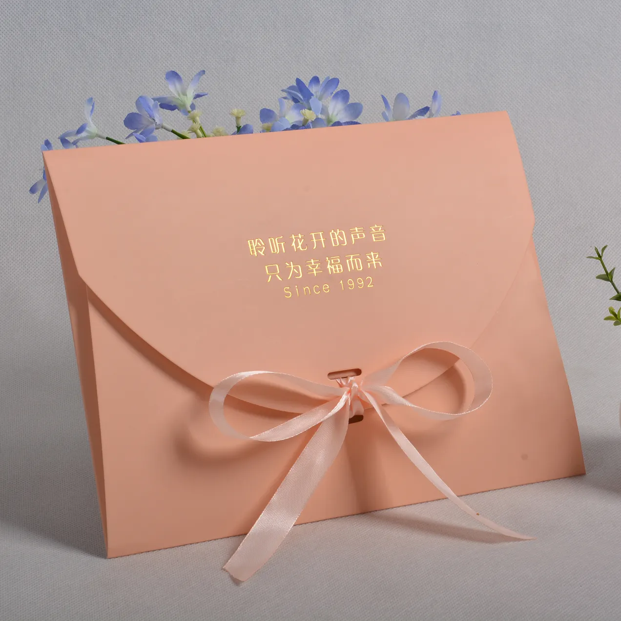 Paper Packaging Envelope Custom Logo Folding Paper Packing Envelopes With Ribbon Recyclable Wholesale Silk Scarf Packaging Envelope