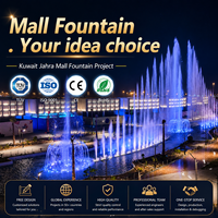 Fuente de Agua para Exteriores de Acero Inoxidable de Alta Calidad de 100 m con Luces RGB Sincronizadas, Proyecto EPC Kuwait