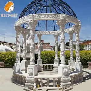 Conception personnalisée de style grec Gazebo extérieur en marbre à vendre