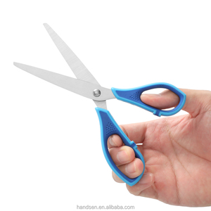 Đầy màu sắc văn phòng phẩm kéo giấy 6.5 "mềm grip xử lý với skidproof sọc cắt rau và kéo sc8860 - Product Image 2