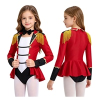 4-16 Enfants Filles Cirque Costume Cosplay Jumpsuit Avec Cravate Sets For Holiday Role Play Pretend Play Stage Performance Photography