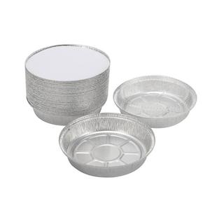 Disposable Aluminum Foil <b>Round</b> Plate 9 Inch For Takeout <b>Baking</b> Cake Packaging - Product Image 2