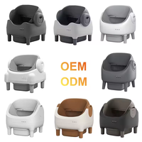 Caja de Arena Inteligente Automática para Gatos, de Plástico, 76L, con Apertura Superior, Bajo Nivel de Ruido, Autolimpiable, con Eliminación de Olores y Sensores de Seguridad Dobles