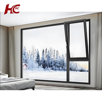 Ventana Abatible Moderna Insonorizada y Aislada para Proyectos de Viviendas, Doble Acristalamiento, Rotura de Puente Térmico, Aluminio para Baño