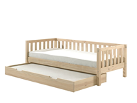 Lit de rangement moderne, personnalisé, facile à assembler, en bois de pin massif, lit simple 90*200cm, modèle BSB 0721 pour chambre à coucher, maison