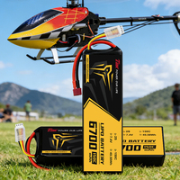 Batterie de drone de course FPV haute vitesse TMK 2S 7.4V 6700mAh 150C pour drones FPV 4K - 500 cycles et applications de course