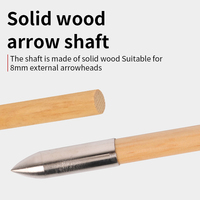 STARCN Archery – Flèches en bois massif de 8 mm pour arc traditionnel, arc recurve, tir sur cible et chasse – Vente en gros