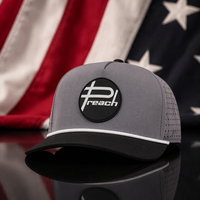 Casquettes de sport respirantes et imperméables à 5 panneaux avec patch PVC personnalisé, haute qualité, trous découpés au laser, ajustables, pour le golf