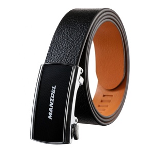 Cinto masculino de alta resistência, macio, preto, com fivela automática de 35mm, para venda por atacado. - Product Image 1