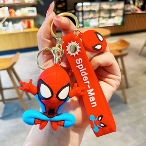 3D Cartoon <strong>Spiderman</strong> Marvel Avenger Waterproof Custom Soft PVC Lightweight Keychain for Kids Superhero Power Avengers Toy <strong>Ring</strong> - Product Image 4