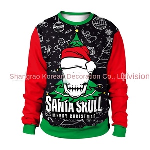 <span class=keywords><strong>Pull</strong></span> fin d'hiver unisexe pour Noël et Halloween, imprimé numérique 3D, pour couples, collection transfrontalière Europe États-Unis - Product Image 3