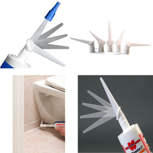 360 độ xoay cong keo vòi phun phổ caulking Cartridge keo đầu nhựa trắng caulk vòi phun - Product Image 4