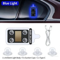 Lampe d'ambiance triangulaire solaire pour voiture EURS, en forme de cœur, décoration intérieure, lumière néon LED RGB
