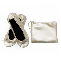 Chaussures de ballerine pliables plates de dames d'ODM et d'OEM semelle extérieure souple pliables chaussures de ballet pour des filles