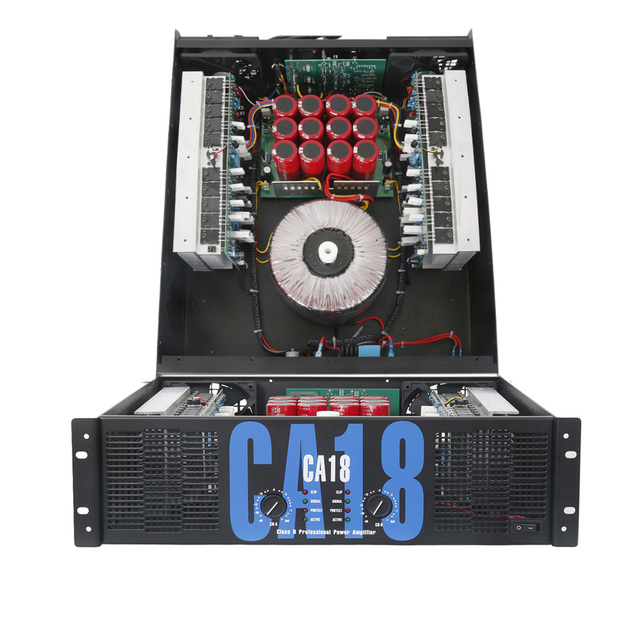 Hot Sells 3U CA18 2*850W Metal Class H 2-Channel Professional Stage Performance Power Amplifier
