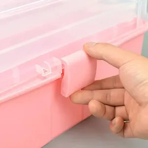 Durable Eco-Friendly PP Modern Organizing <strong>Container</strong> Multifunctional Colorful <strong>Plastic</strong> Storage Tote <strong>Lid</strong> Handle Big Stackable - Product Image 3