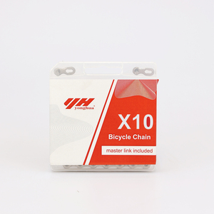 Yilyonghua — chaînes De <span class=keywords><strong>vélo</strong></span> en argent 10 vitesses, 116 liens avec maillons manquants, 1 boîte en plastique X10 - Product Image 1