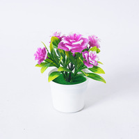 Plantes artificielles écologiques modernes en pot, fausses fleurs, cinq arrangements de roses, mini bonsaïs, décorations de bureau en plastique