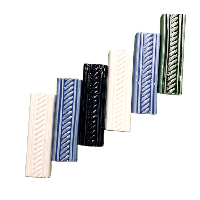Handmade Clay Ceramic Interior Accessories Tiles Custom 150*50mm Tile Accessories