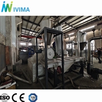 Separador de cuero de PVC automático Ivima/máquina de reciclaje de papel tapiz para línea de producción de separación de plástico y fibra