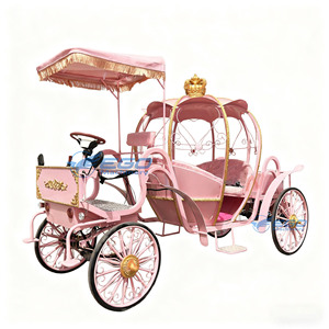 Carruaje de Princesa Rosa con Diseño de Calabaza para Bodas, Carruaje de Calabaza Personalizado, Carruaje Eléctrico de Alta Calidad para Recorridos Turísticos - Product Image 1