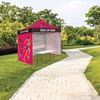 3X3 10ft pop up automatique promotionnel pliant impression personnalisée auvent d'événement Pop up tente