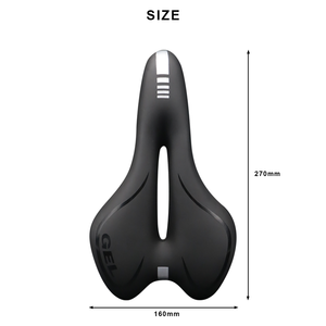 Selle de vélo de montagne RIDERACE en éponge creuse, surface en cuir PU, remplie de silice, coussin amortissant, siège de vélo - Product Image 6