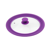 Couvercle de casserole en verre résistant à la chaleur en silicone à prix compétitif