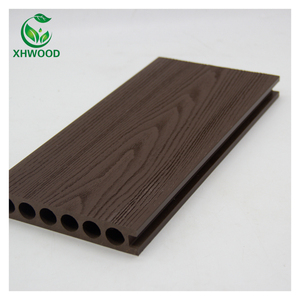 Chống Trượt Ngoài Trời Composite <span class=keywords><strong>WPC</strong></span> Sàn Sàn 18Mm Dày Tốt Rãnh Vòng Tròn Thiết Kế Rỗng Gỗ Nhựa Tếch Decking Hội Đồng Quản Trị - Product Image 3