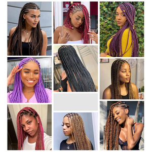 Venta al por mayor de fábrica: Extensiones de cabello sintético preestirado Ombre Jumbo de 82 pulgadas y 165 g para trenzas - Product Image 4