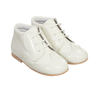 Bambini alla moda Classico di Brevetto bianco Del Cuoio genuino Lace Up Scuola Per Bambini piccola <span class=keywords><strong>bambina</strong></span> di Inverno Piatto Stivali Breve Caviglia - Product Image 1
