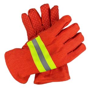 Gants de sécurité personnalisables en gros, directement de l'usine, en coton orange, pour la lutte contre les incendies et les secours, ignifuges et résistants à la chaleur - Product Image 3