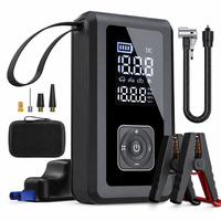 Démarreur de voiture 150 PSI avec compresseur d'air, gonfleur de pneus portable sans fil, booster de batterie, alimentation d'urgence pour SUV
