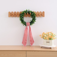 Couronne en toile à bords festonnés, durable, réutilisable, personnalisable, appliques monogrammes pour décoration festive intérieure/extérieure