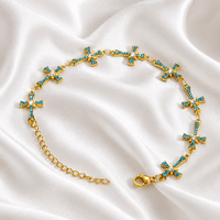 Nouveau Bracelet Ciel Étoilé en Acier Inoxydable, Design de Niche Haut de Gamme, Luxe Léger, Tendance Mode Européenne et Américaine, avec Zircon Croisé