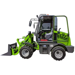 Zl08f-mini tractor articulado de 0,8 toneladas para granja y jardín, extremo frontal, enganche rápido, pala de nieve, cargador de rueda compacto con cortacésped