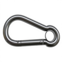 Mousqueton robuste en acier inoxydable avec écrou et rondelle finition zinc pour l'exploitation minière, l'industrie lourde et les aventures en plein air