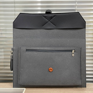 Custom Felt Document Bag <b>With</b> Zipper And Buckle For <b>Tablet</b> Laptop Business Travel 110cm Width Nonwoven Material - Product Image 1