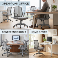 Chaise de bureau ergonomique de haute qualité, directement de l'usine, chaise de bureau en maille avec cadre en PP renforcé pour le bureau, la maison, l'hôtel