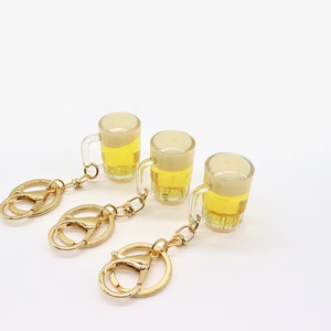 Porte-clés personnalisé en PVC 3D, acrylique, en forme de tasse de bière, de bouteille de boisson, ou de friandises/sucreries en résine simulées, fabrication en usine - Product Image 3