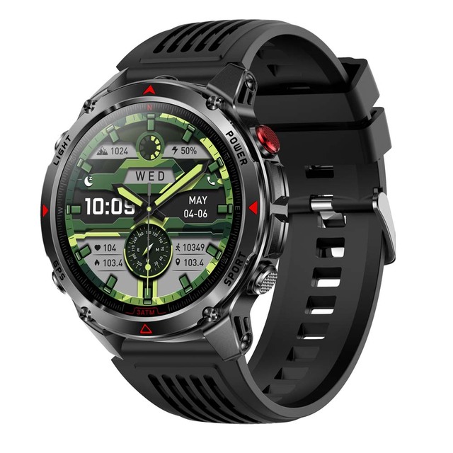 Wholesale Fashion Waterproof Rugged GPS Health Monitor Sport Smart Watch With Compass Altimeter Barometer